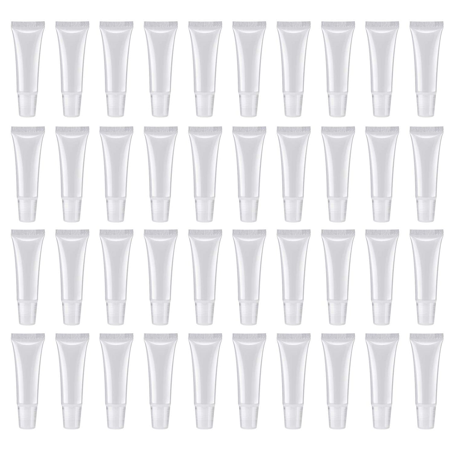 HRLORKC 200Pcs 10ml Empty Lip Tubes – Leak-Proof, Portable Lip Container Set