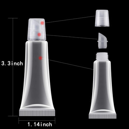 HRLORKC 110Pcs 10ml Empty Lip Gloss Tubes – Reusable Cosmetic Containers Pack