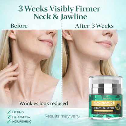 Hrorvei Neck Cream: Retinol, Collagen & Hyaluronic Acid Overnight Firming