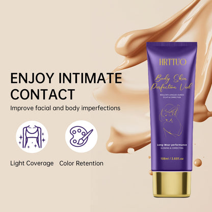 Body Coverage Perfector with Brush — Waterproof Leg & Body Makeup by HRTTUO