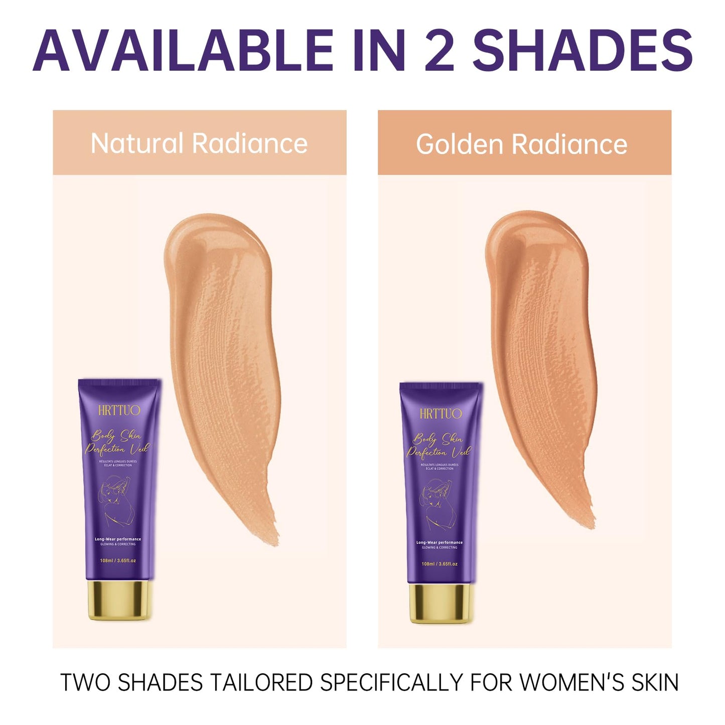 HRTTUO Body Coverage Perfector | Waterproof Leg & Body Makeup for Tattoo & Scar Concealment