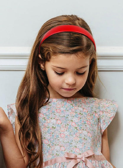 Huachi Red Headbands for Women | 1-Inch Faux Leather Wide Headband