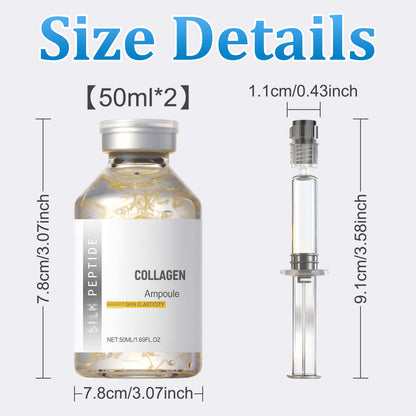 Huatinent SilkPeptide Intensive Lifting Ampoule – 2x100ml Collagen Peptide Serum for Firming & Hydration
