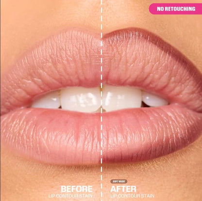 Huda Lip Contour Stain Lip Tint - Soft Nude | Long-Lasting Color & Precise Lip Liner