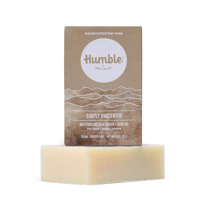 Humble Simple and True Handcrafted Bar Soap — Unscented Cold-Process 3-Pack