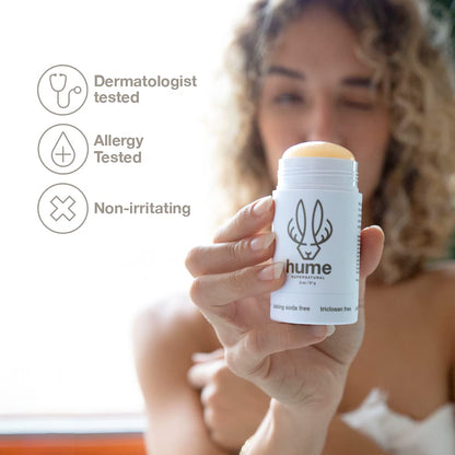 Hume Supernatural Aluminum-Free Deodorant for Sensitive Skin | Probiotic & Plant-Based | 2-Pack