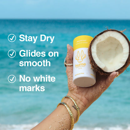 Hume Supernatural Aluminum Free Deodorant – Probiotic, Plant-Based, Coconut Coast