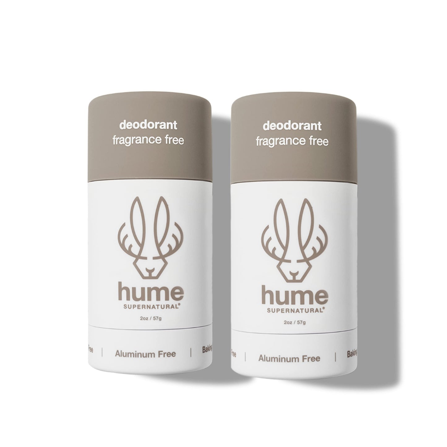 Hume Supernatural Aluminum-Free Deodorant for Sensitive Skin | Probiotic & Plant-Based | 2-Pack