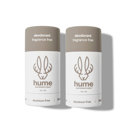 Hume Supernatural Aluminum-Free Deodorant for Sensitive Skin | Probiotic & Plant-Based | 2-Pack