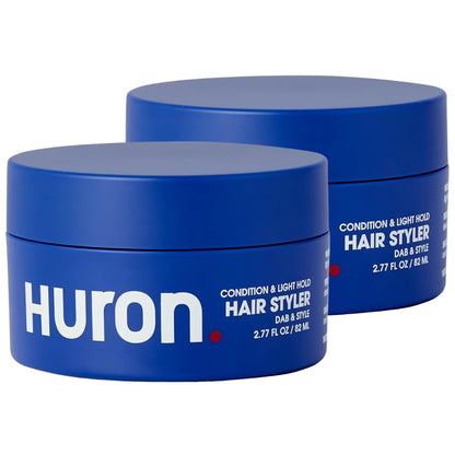 Huron Clean Citrus Woods Hair Styler – Lightweight Conditioning Pomade with Matte Finish (2.7 oz)