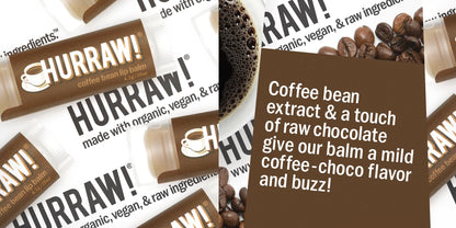 Hurraw! Lip Balm 3-Pack: Chai Spice, Green Tea & Coffee Bean – Organic & Vegan