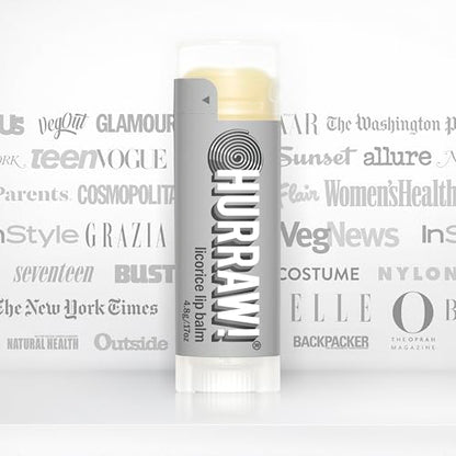 Hurraw! Licorice Lip Balm 3-Pack – Organic, Vegan, Cruelty-Free, Gluten Free, Made in USA