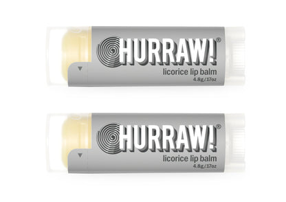 Hurraw! Licorice Lip Balm 2 Pack | Organic, Vegan, Cruelty-Free & Gluten Free | Made in USA