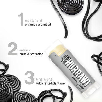 Hurraw! Licorice Lip Balm 2 Pack | Organic, Vegan, Cruelty-Free & Gluten Free | Made in USA