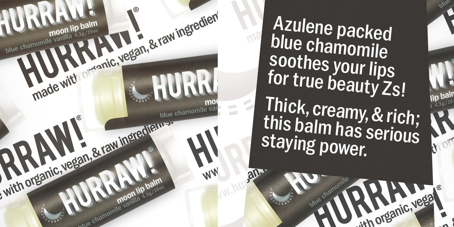 Hurraw! Moon Night Treatment Lip Balms – SPF15 Unscented, 3 Pack | Organic, Vegan, Cruelty Free, Made in USA