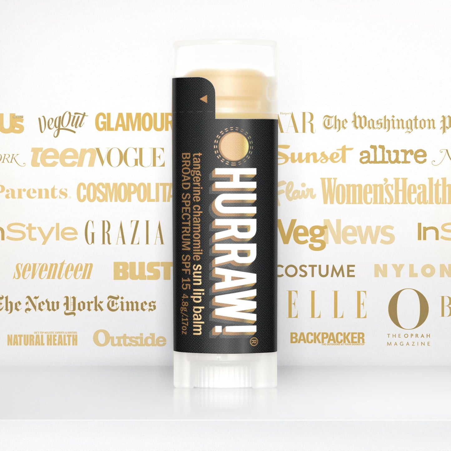 Hurraw! Sun Lip Balm SPF 15 – Tangerine & Chamomile (2-Pack) Organic, Vegan, Gluten Free | Zinc Oxide Protection