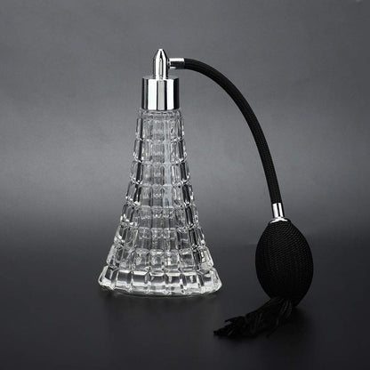 HURRISE 75ml Refillable Vintage Perfume Bottle with Black Tassel – Glass Atomizer