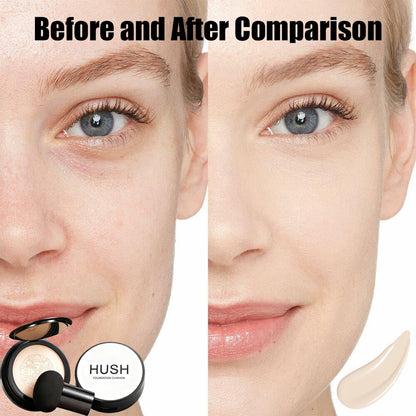 Hush Makeup Ivory Foundation for Mature Skin | Hydrating Cushion CC Cream