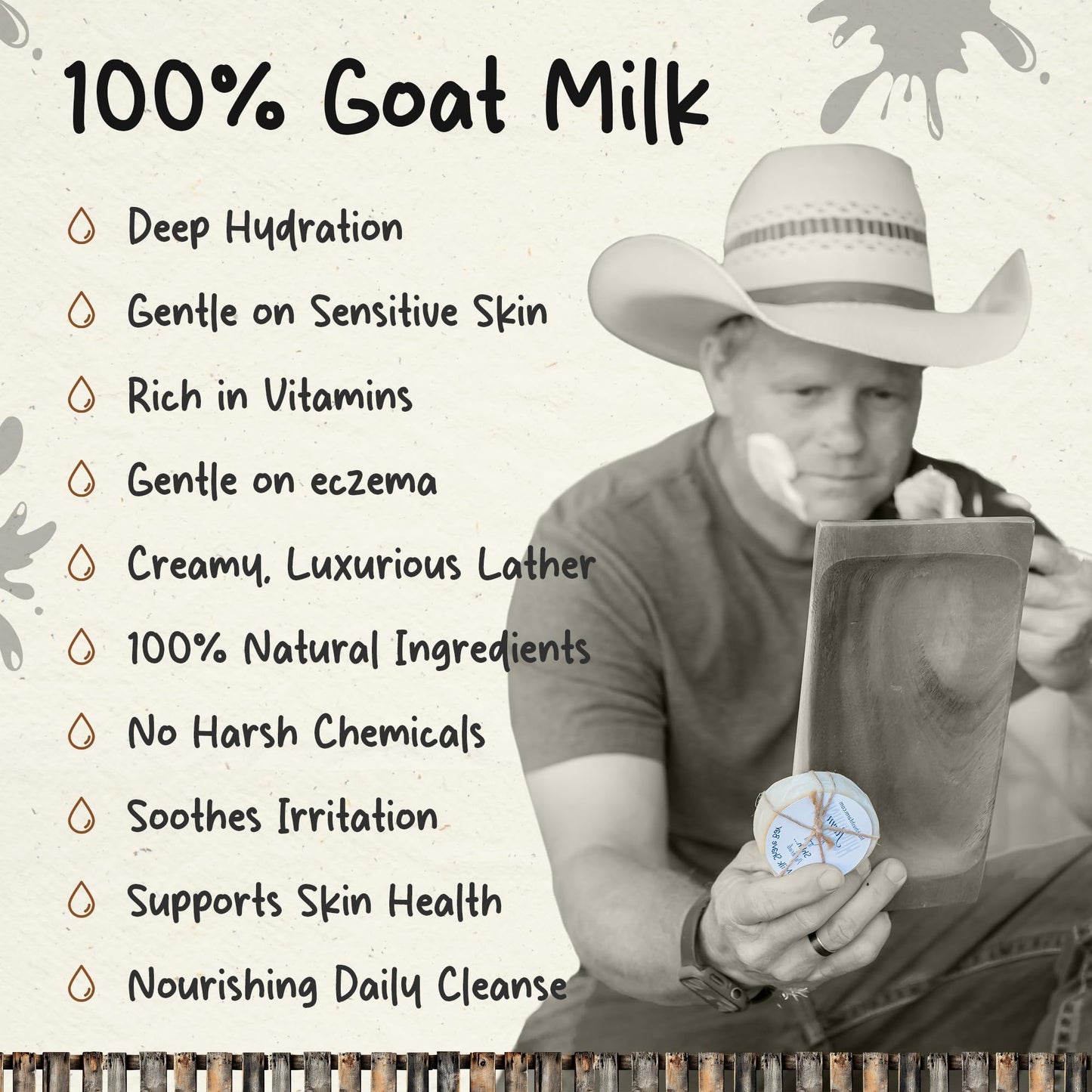 HushHush Farm Shaving Soap for Men – Goat Milk, Olive Oil & Cocoa Butter | 3-Pack (Patchouli, Tea Tree, Lavender Mint)