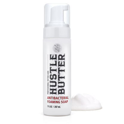 Hustle Bubbles Tattoo Aftercare Soap – Antibacterial Foaming Cleanser for New Tattoos & Piercings | Hustle Butter Deluxe