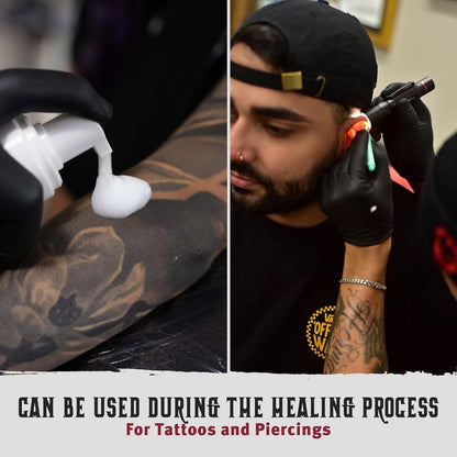 Hustle Butter Deluxe - Hustle Bubbles Tattoo Aftercare | Antibacterial Foaming Soap for New Tattoos & Piercings | TSA Approved | Vegan & Cruelty-Free | 3.4 fl oz
