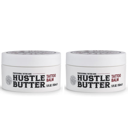 Hustle Butter Deluxe Tattoo Balm – Vegan, Petroleum-Free, 5 oz (2 Pack) – Before, During & After Care