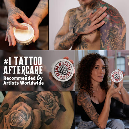Hustle Butter Deluxe Tattoo Aftercare Balm 5oz – Vegan, Petroleum-Free, Supports Healing for New & Old Tattoos