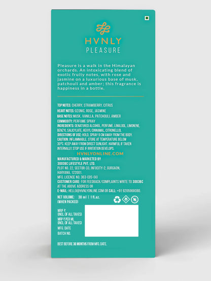 HVNLY Pleasure EDP | Fruity Floral Perfume for Women | Long-Lasting 1.0 fl oz (30ml)