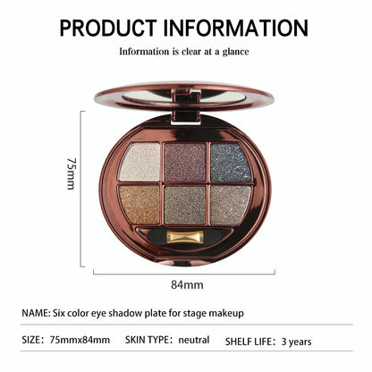 Hxssll Shimmer Glitter Metallic Eyeshadow Palette – Neutral Cool-Tone Glam