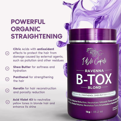 I Belli Capelli Ravenna B-tox Kit – Blonde Hair Treatment with Argan Oil Mask (250 g) | Formaldehyde-Free
