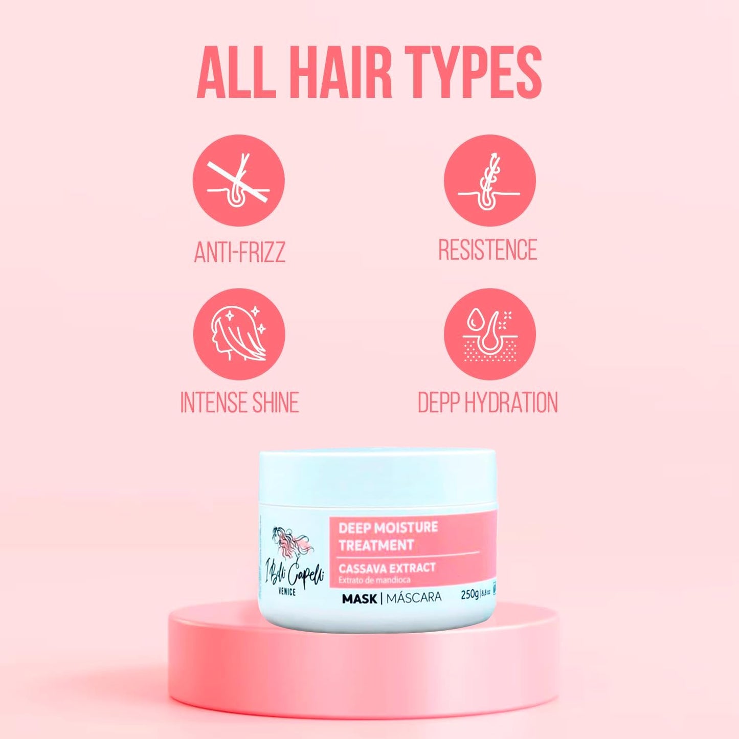 I Belli Capelli Ravenna B-tox Kit – Blonde Hair Treatment with Argan Oil Mask (250 g) | Formaldehyde-Free