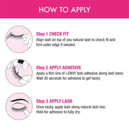 i•ENVY Demi Wispies Lashes – 30 Pairs (6 Pack), 100% Human Hair, Lightweight & Reusable
