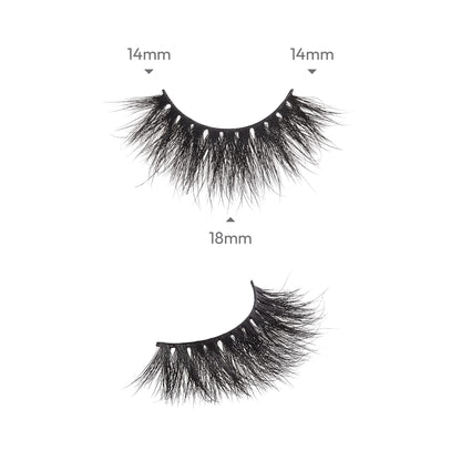 i-ENVY Luxury Mink Collection False Eyelashes – 3 Pack, 100% Real Mink, 3D Multi-Curl