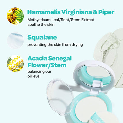 I'M MEME Compact - Oil Cut Pact | Sebum-Absorbing Korean Setting Powder for Blurring, Translucent Finishing Powder (0.35 oz)