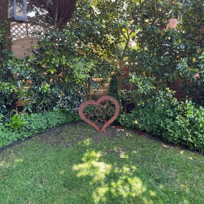 Large Rusty Metal Decorative Heart Garden Decoration