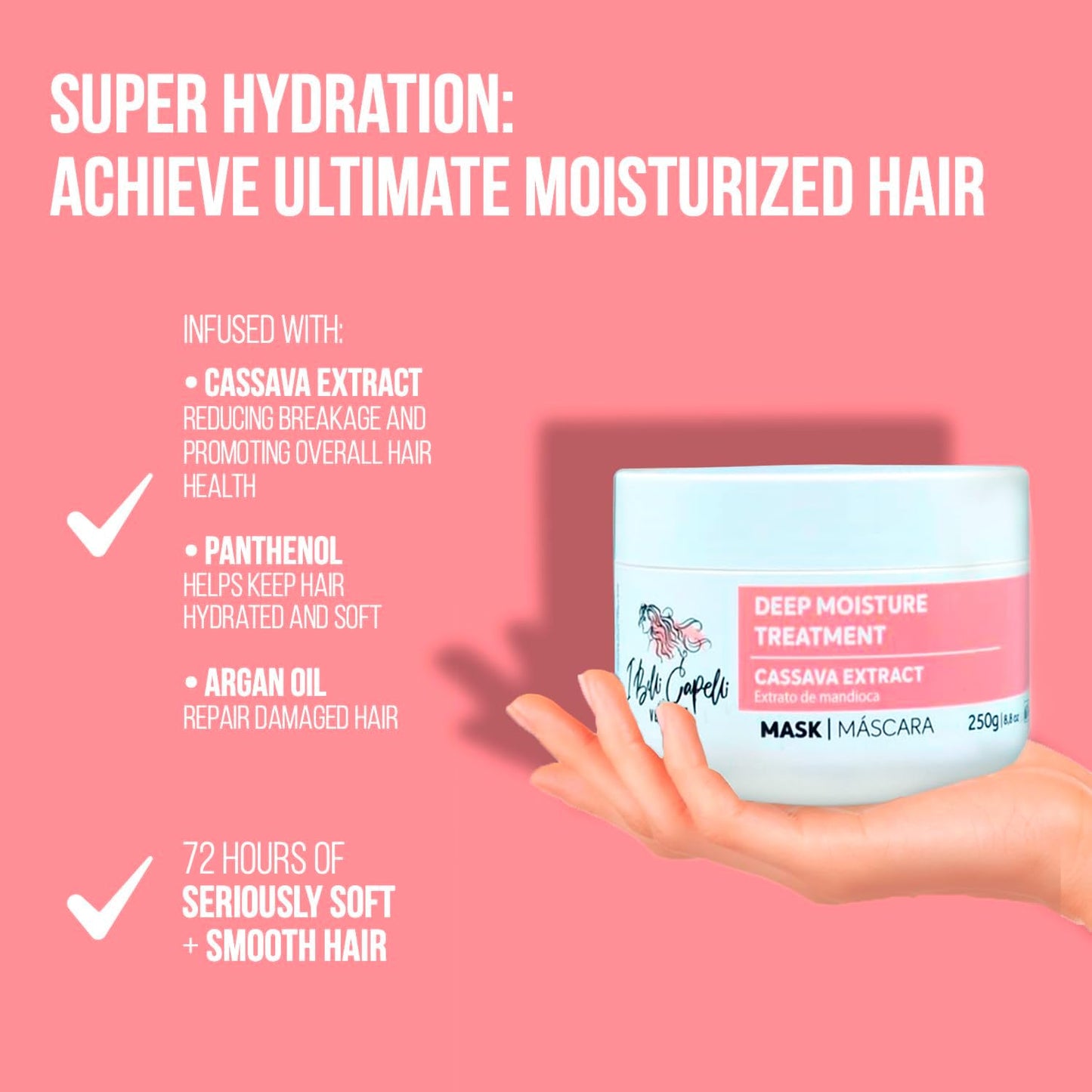 I Belli Capelli Hair B-tox Treatment & Argan Oil Mask – Organic Kit, Formaldehyde-Free