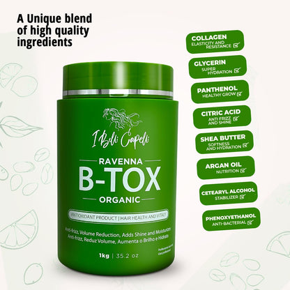 I Belli Capelli Hair B-tox Treatment & Argan Oil Mask – Organic Kit, Formaldehyde-Free