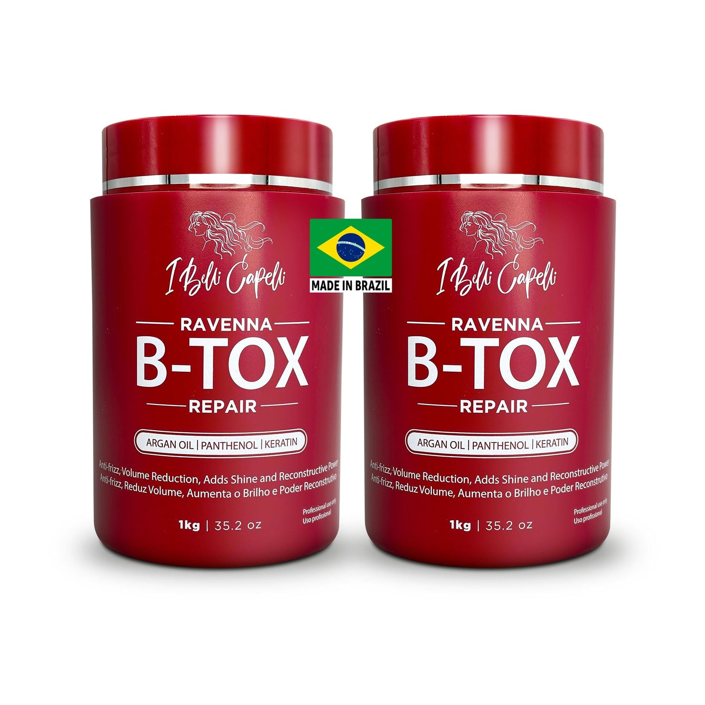 I Belli Capelli Ravenna Repair B-tox – Formaldehyde‑Free Keratin Hair Treatment, Pack of 2