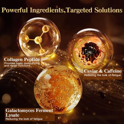 ICIKOL 24K Gold & Caviar Collagen Face Mask – Overnight Hydration & Firming (5 Pack)