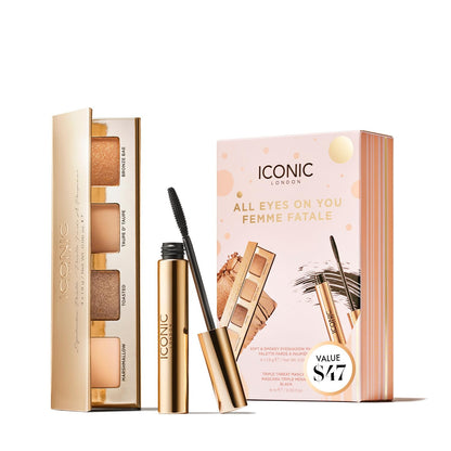 ICONIC LONDON All Eyes on You Gift Set | Triple Threat Mascara + Soft & Smokey Eyeshadow Palette