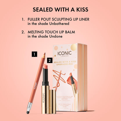 ICONIC LONDON Sealed with a Kiss Gift Set – Melting Touch Lip Balm & Fuller Pout Sculpting Liner