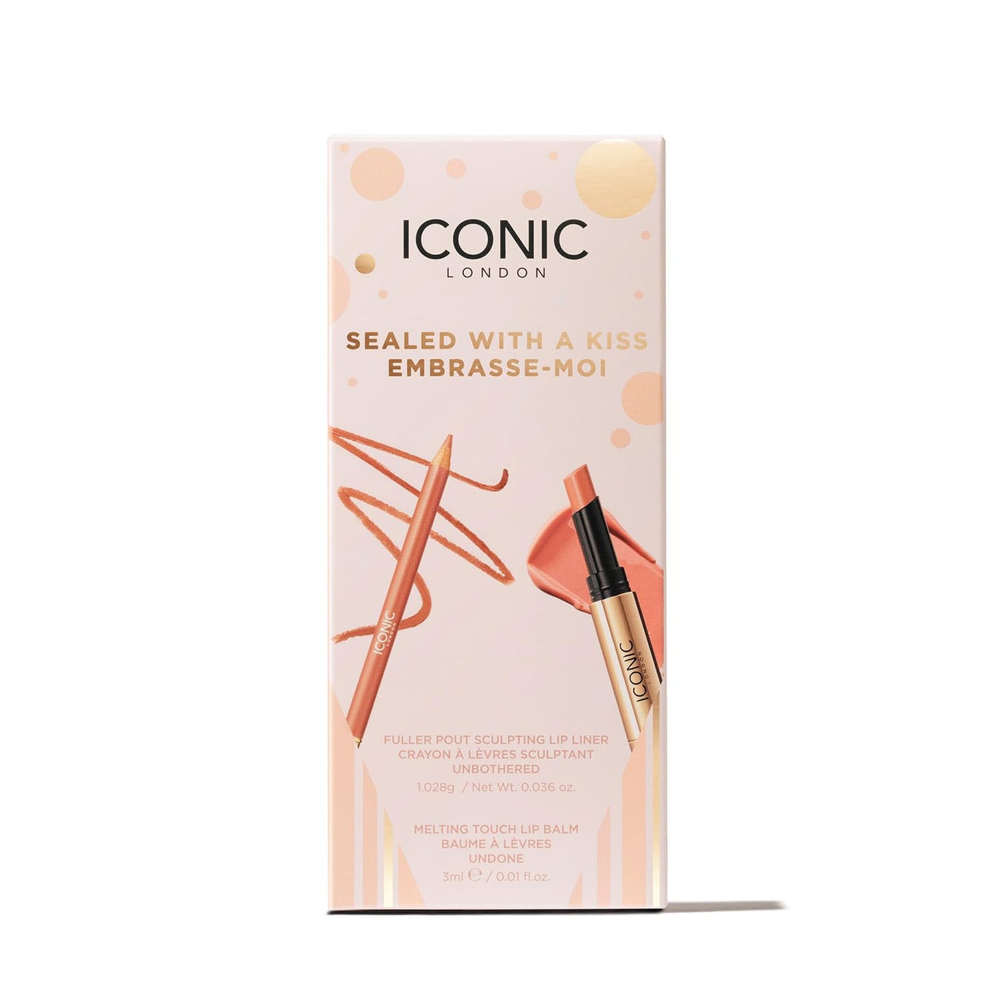 ICONIC LONDON Sealed with a Kiss Gift Set – Melting Touch Lip Balm & Fuller Pout Sculpting Liner
