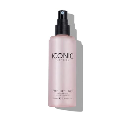 ICONIC LONDON Prep Set Blur Setting Spray – Weightless Makeup Fixer for Radiant Soft-Focus Skin (120 ml)