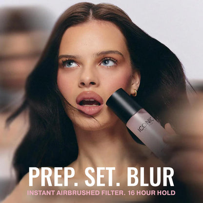 ICONIC LONDON Prep Set Blur Setting Spray – Weightless Makeup Fixer for Radiant Soft-Focus Skin (120 ml)