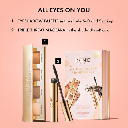 ICONIC LONDON All Eyes on You Gift Set | Triple Threat Mascara + Soft & Smokey Eyeshadow Palette