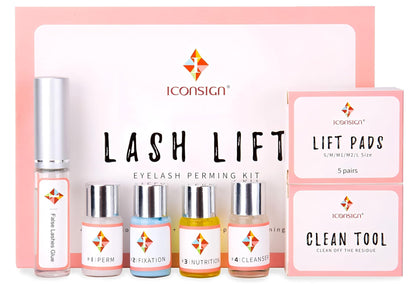 IconSign Lash Lift Kit – Professional Lash Perm Kit with Shields, Gel Pads & Brushes