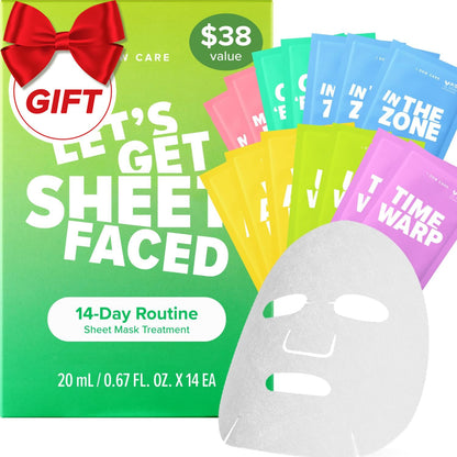 I DEW CARE Collagen Sheet Mask Variety Pack – 14 Hydrating Korean Masks for All Skin Types