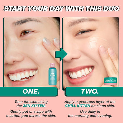 I Dew Care Kitten Crush Travel Skincare Set | Centella Asiatica & Aloe Hydration for Blemish-Prone Skin