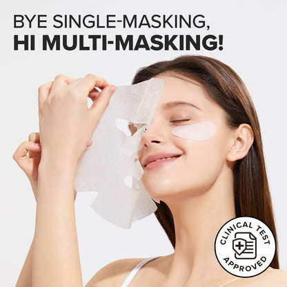 I DEW CARE Collagen Sheet Mask Variety Pack with Eye Patches – 5 Days of Korean Skincare