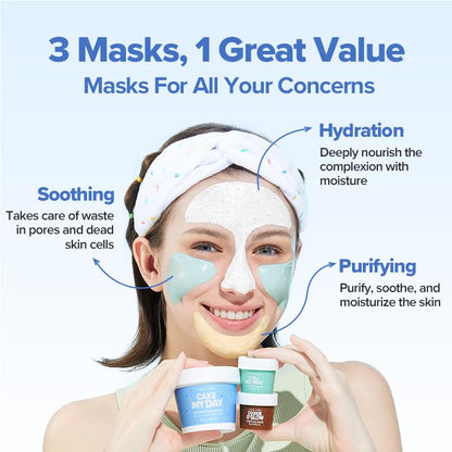 I DEW CARE Sundae Scoop Wash Off Mask Set | Hydrating Skincare for Teens